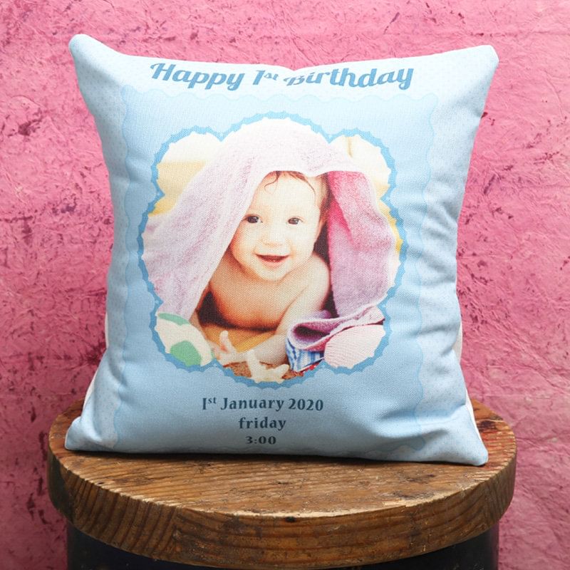 First Bday Cushion - Birthday Gift