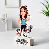 Fitness Freak Woman Caricature: Online Gifts for women
