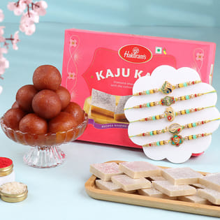 Five Cultural Charm Rakhis With Choco Box-UAE