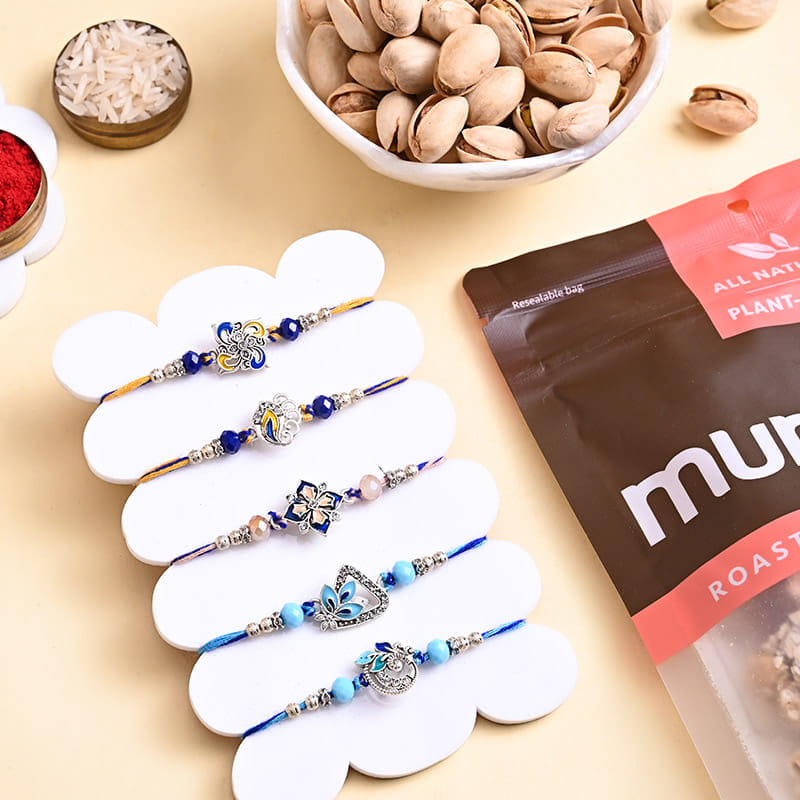 Five Designer Rakhis With Nuts