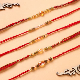 Five Ethereal Beaded Rakhis