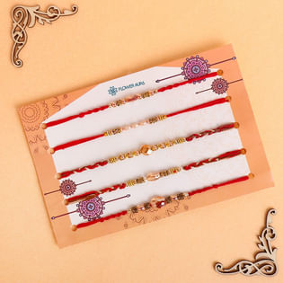 Five Ethereal Beaded Rakhis
