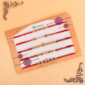 Set Of Five Mauli Rakhis