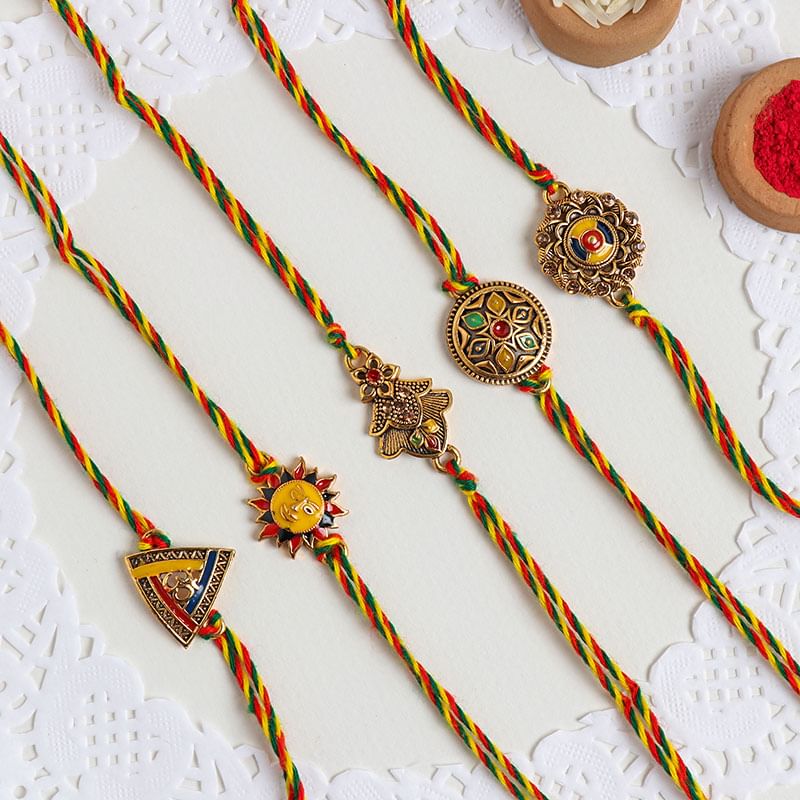 Colorful Unity 5 Rakhi Set 