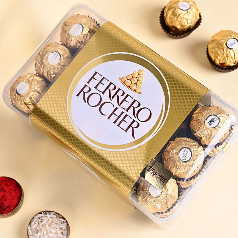 Five Floral Rakhis With Ferrero Rocher