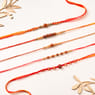 Set of 5 Classic Rudraksh Rakhi