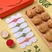 Five Vibrant Designer Rakhis With Ladoos