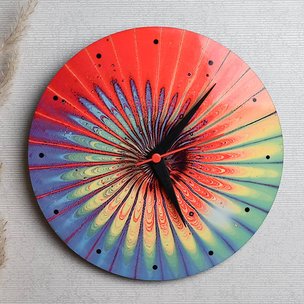 Colourful Flamboyant Clock Piece Gift for Holi 