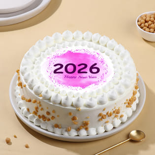 Flavourful New Year Poster Cake