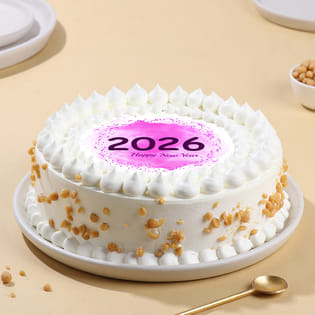 Flavourful New Year Poster Cake