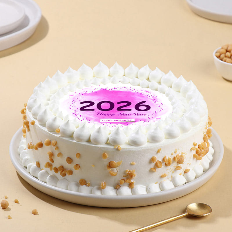 Flavourful New Year Poster Cake