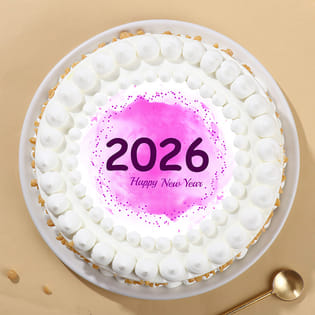 Flavourful New Year Poster Cake