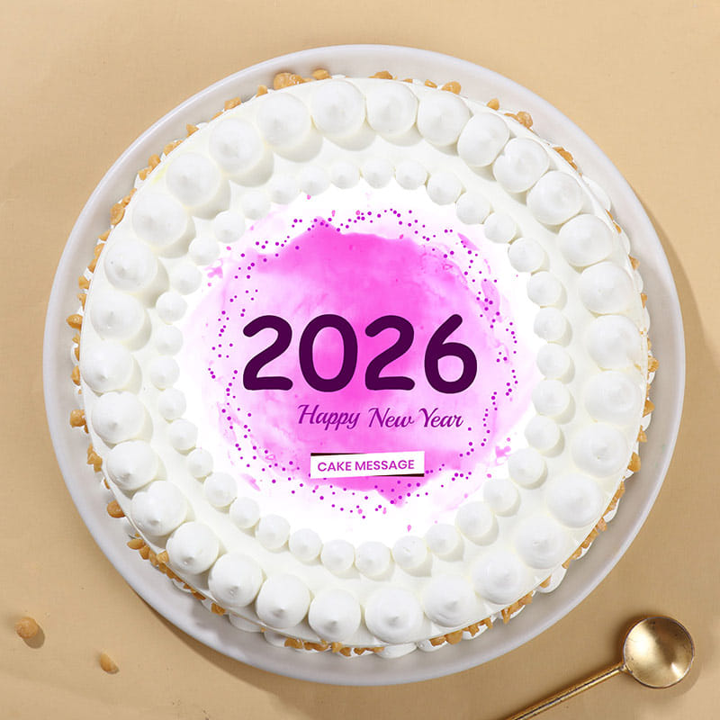 Flavourful New Year Poster Cake