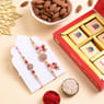 Floral Bhai Bhabhi Rakhi With Mewa Bite N Almonds