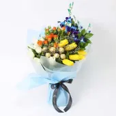 Mixed Blooms Bouquet N Ferrero Rochers
