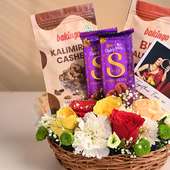 Floral Charm & Sweet Treats Karwa Chauth Hamper