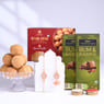 Floral Charm Bhai Bhabhi Rakhi with Sweets