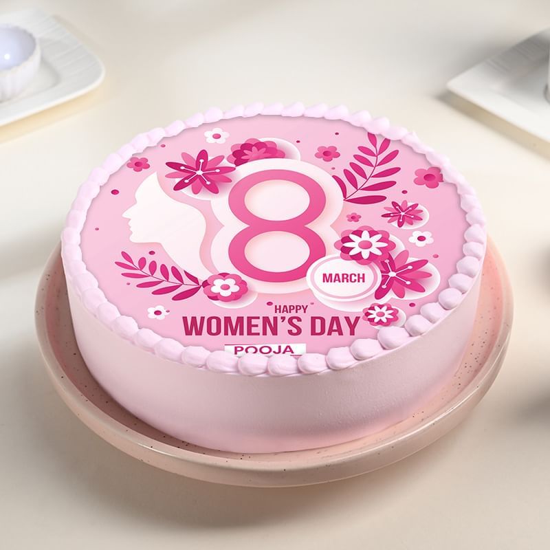 Floral Cheers Women'S Day Cake