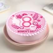 Floral Cheers Women'S Day Cake