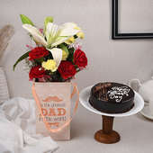 Flowers N Cake - Floral Choco Duo For Dad
