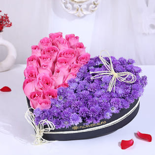 Floral Contrast Of Hearty Affection