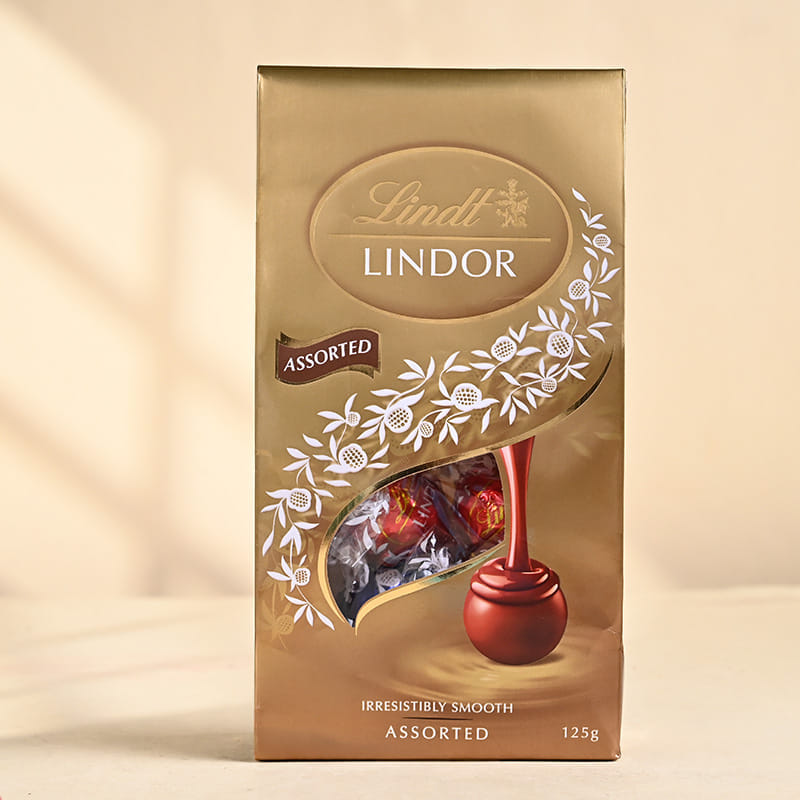 Floral Designer Rakhi With Lindor Chocolate