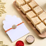 Floral Designer Rakhi With Soan Papdi