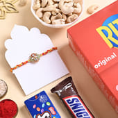 Floral Designer Rakhi With Treats N Snacks