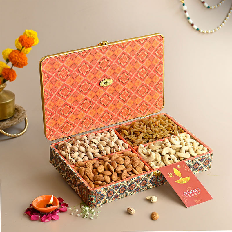 Floral Elegance Diwali Dry Fruit Hamper