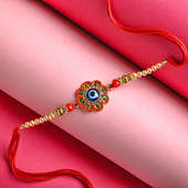 Send Designer Rakhi Online - Floral Evil Eye Rakhi