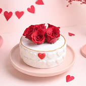 Floral Fancy Black Forest Cake for Valentine - Rose Day Special