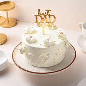 Floral Gold Best Dad Ever Cake