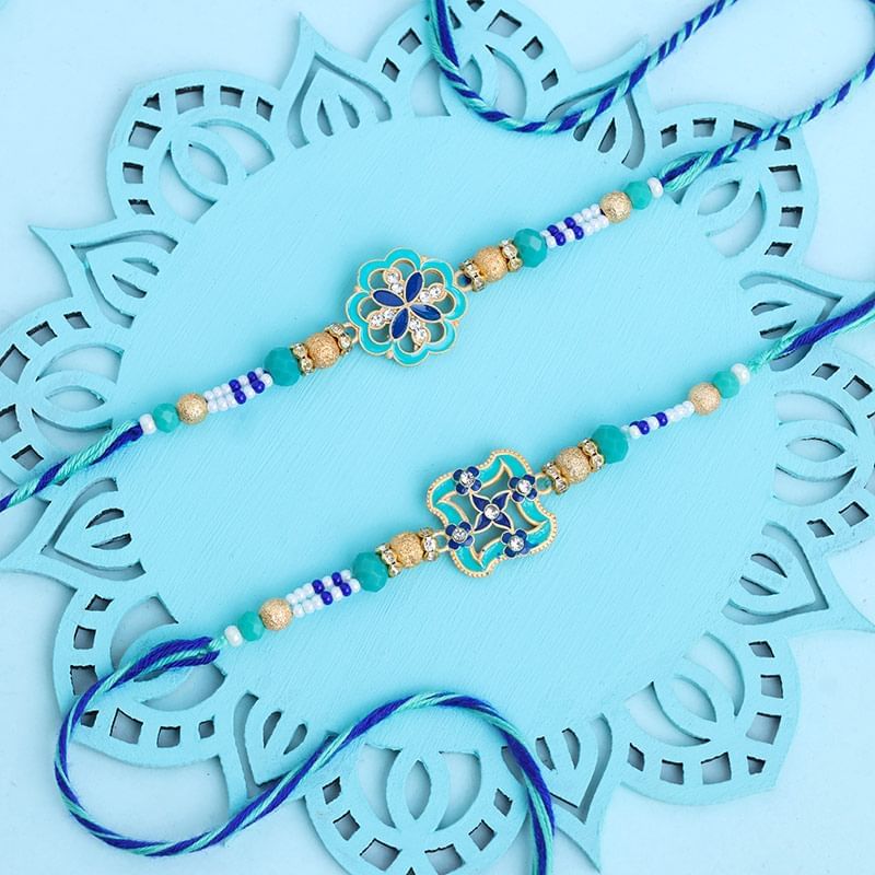 Floral Grace Rakhi Set Of Two