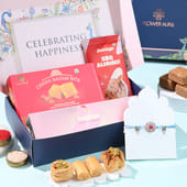 Floral Jewel Rakhi N Festive Bites Hamper