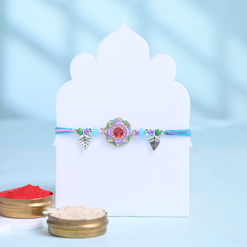 Floral Jewel Rakhi N Festive Bites Hamper