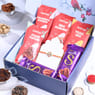 Floral Kundan Rakhi N Festive Munchies Hamper