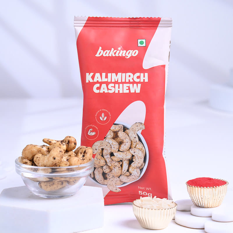 Floral Kundan Rakhi N Festive Munchies Hamper