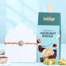 Floral Kundan Rakhi With Hazelnut Rocks