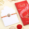 Floral Kundan Rakhi With Milk Chocolate