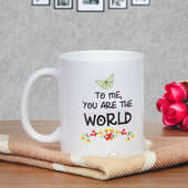 Floral Mom Mug - A Mothers Day Special Flower Printed Mug with Back Sided View