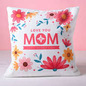 Floral Mother Day Cushion 12x12 Inch