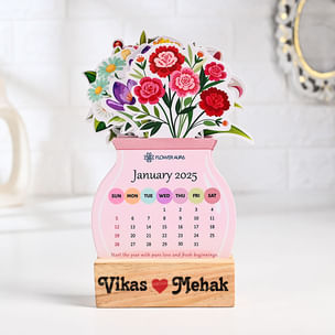 Floral New Year Desk Calendar