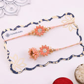 Designer Floral Bhaiya Bhabhi Rakhi