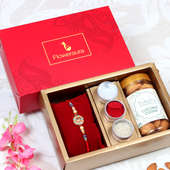 Floral Rakhi With Cookies - Rakhi Gift Box Online