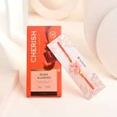 Floral Rakhi with Haldirams Dark Almond Choco