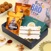 Floral Rakhis N Sweet Bites Hamper