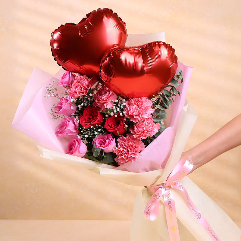 Floral Surprise With Floating Joy