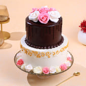 2 Tier Anniversary Theme Cake