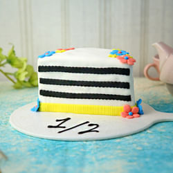 Floral White Half Cake
