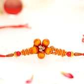 Floral Wood Beads Rakhi